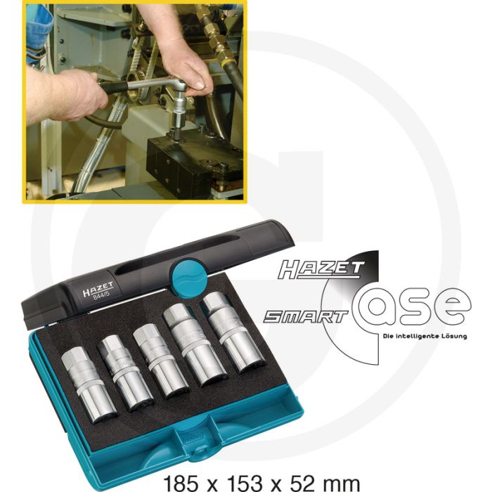 Hazet Tapeinduitdraaierset - Chroom-vanadium, Verchroomd - 185 mm