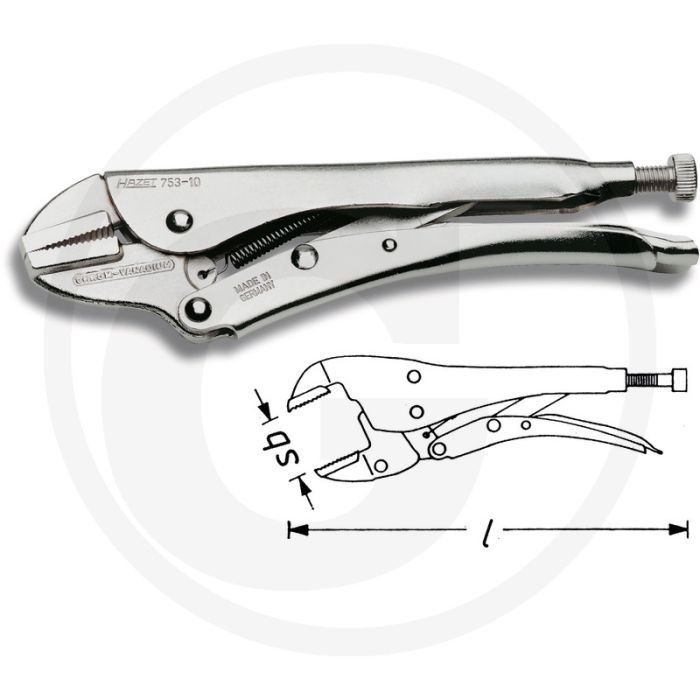 Hazet Griptang 250 mm Vernikkeld 40 mm Klembereik