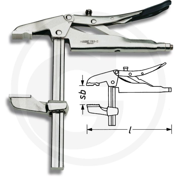 Hazet Griptang 260 mm - Chroom-Vanadium - 200 mm spanbereik