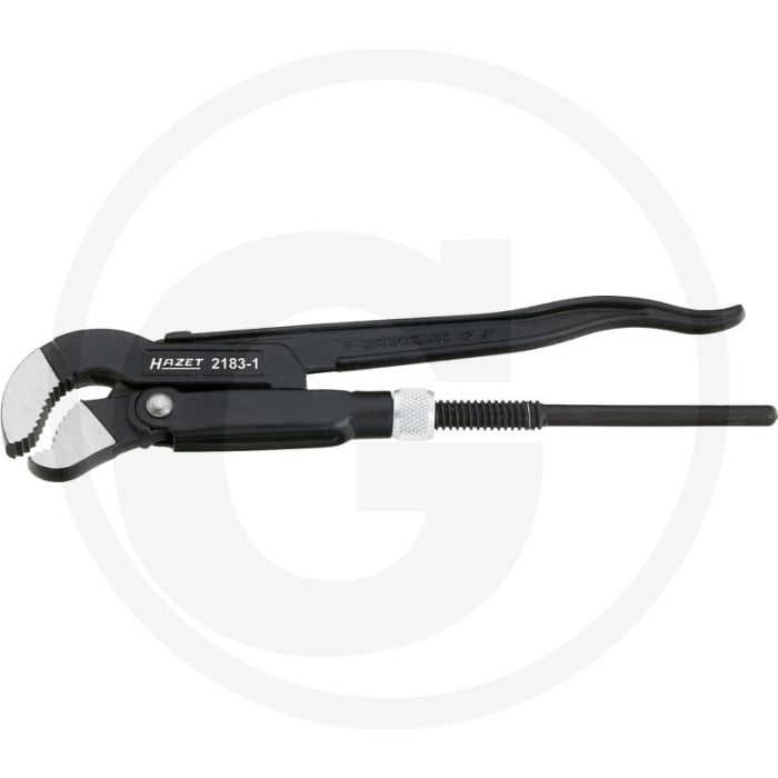 Hazet ECKROHRZANGE 416mm, 1.5" • Selbstklemmendes Greifen, 25mm - 50mm, 45° Maul, 1.45kg
