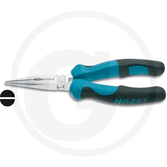 Hazet Platrondbektang 165 mm - Speciaal staal, DIN ISO 5745, Hoogglansverchroomd