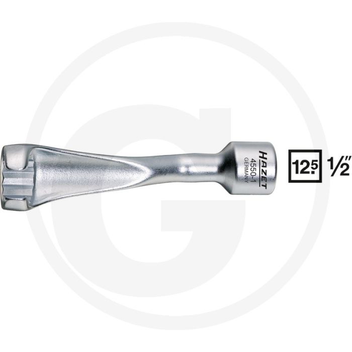 Hazet Inspuitleindingsleutel 120 mm Chroom-vanadium