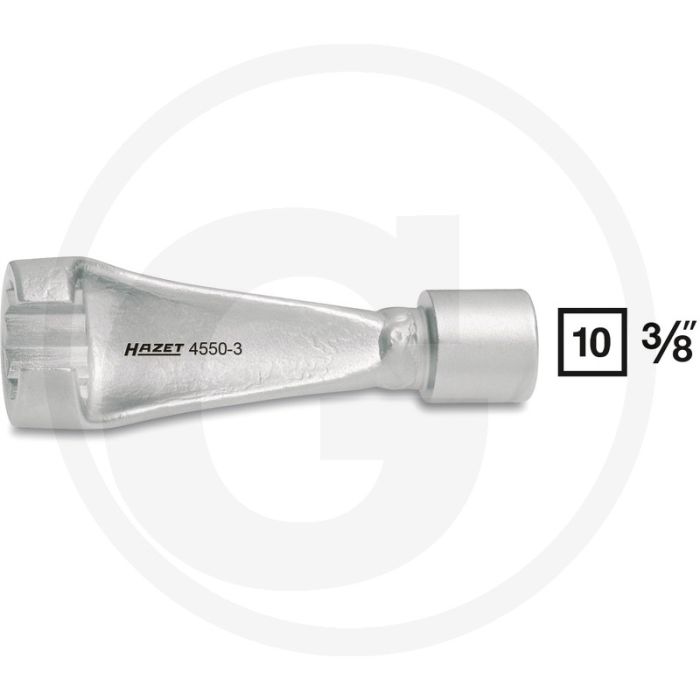 Hazet Inspuitleindingsleutel - Korte uitvoering, 17mm sleutelwijdte