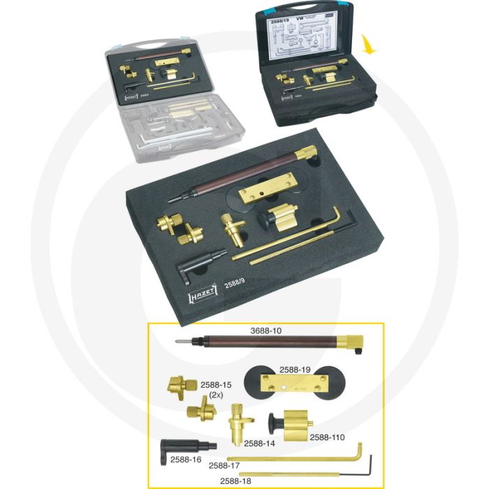 Hazet Motorafstelgereedschap AUDI, VW, SEAT, Š + 2588 VW
