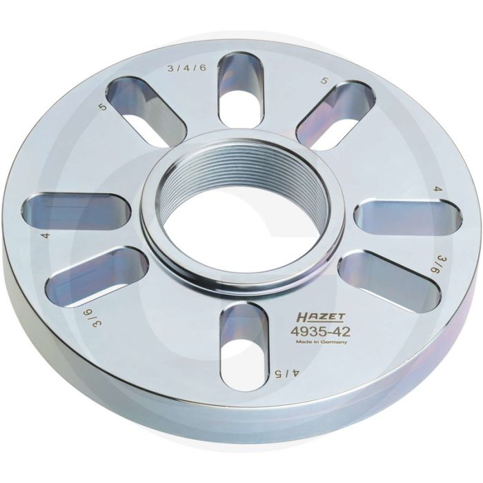 Hazet Cirkelgatplaat ∅ 160 mm, voor cirkelgaten ∅ 90-130 mm. Geschikt voor Antriebswellen-Werkzeug.