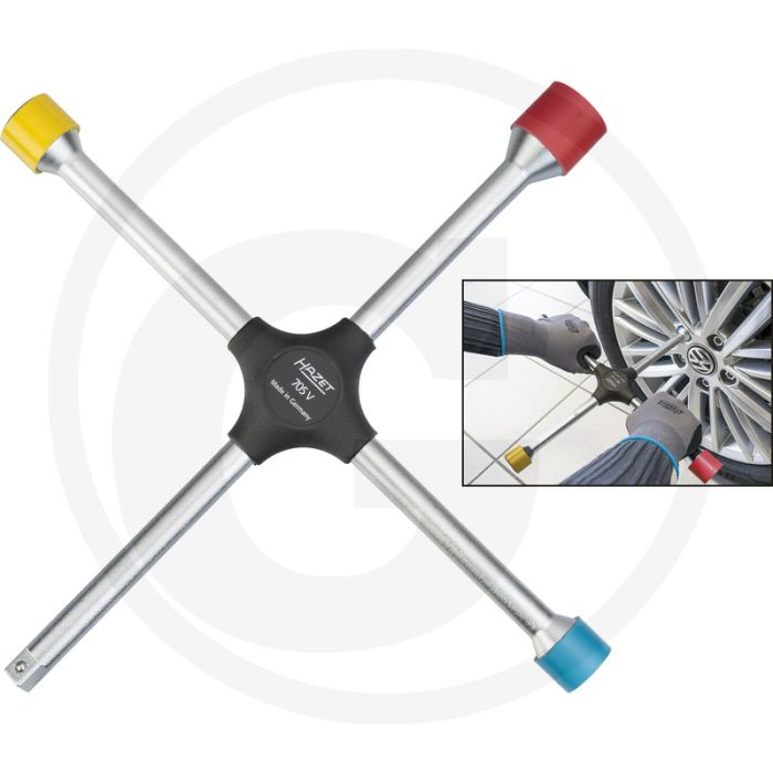 Hazet Kruissleutel 380 mm Verchroomd DIN 3119 ISO 6788