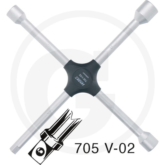 Hazet Kruissleutel 380 mm DIN 3119 Verchroomd