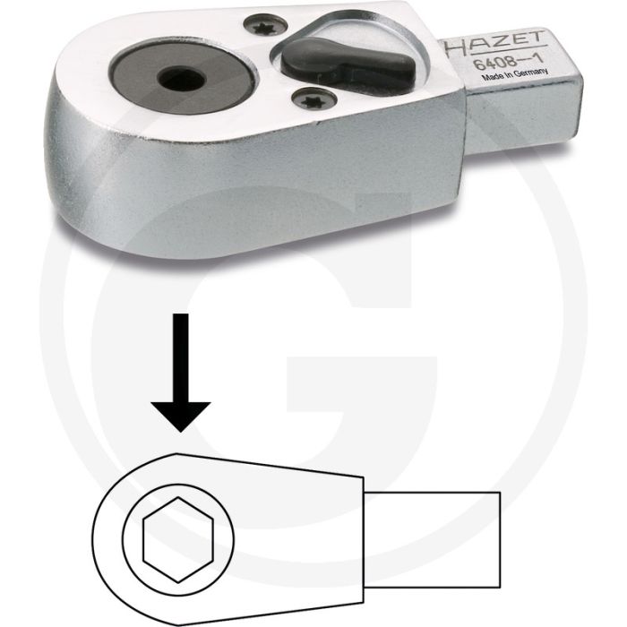 Hazet Insteekomschakelratel voor bits 6408 - 144 Nm draaimoment