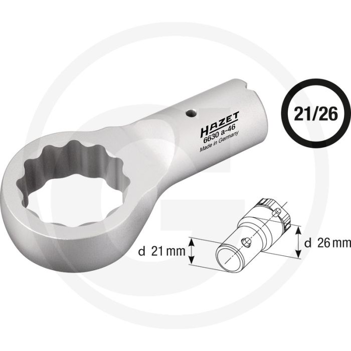 Hazet opsteekringsleutel 34 mm, 1100 Nm