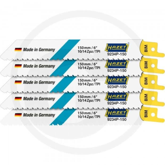 Hazet Set reciprozaagbladen (voor metaal) Hazet Set reciprozaagbladen (voor metaal)