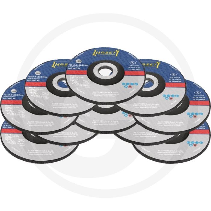 Hazet Set slijpschijven 125x6x22,23mm voor haakse accuslijpers