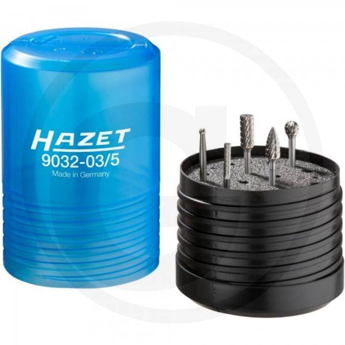 Hazet Massieve hardmetalen stiftfrezen set (3 mm, 5-delig) Hazet Massieve hardmetalen stiftfrezen set (3 mm, 5-delig)