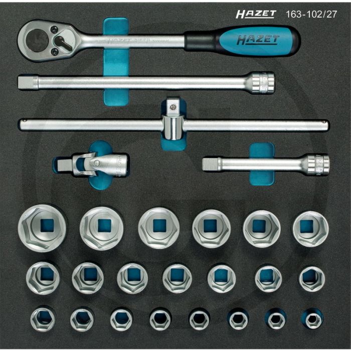 Hazet Dopsleutelset, Binnenvierkant (Robertson) - Lengte: 344 mm