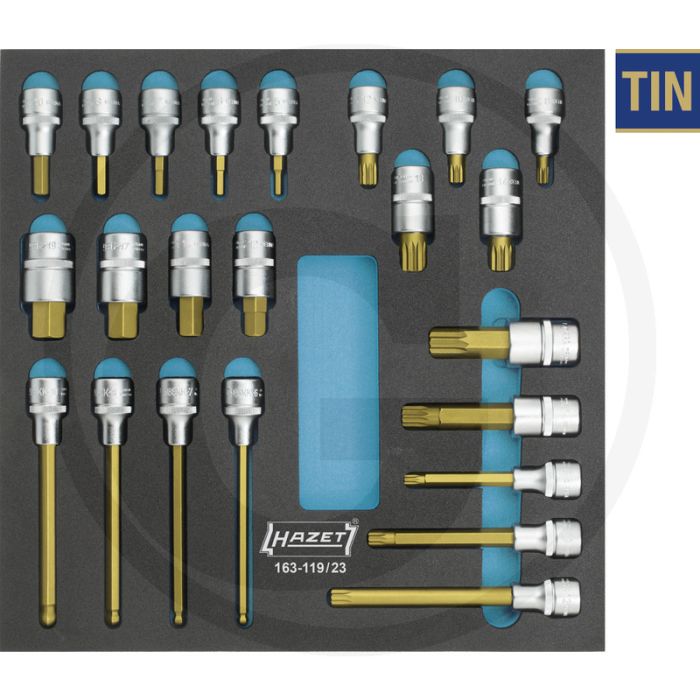 Hazet Metalen gereedschapskist met basisassortiment - TIN gecoat, 344x342 mm Hazet Metalen gereedschapskist met basisassortiment - TIN gecoat, 344x342 mm