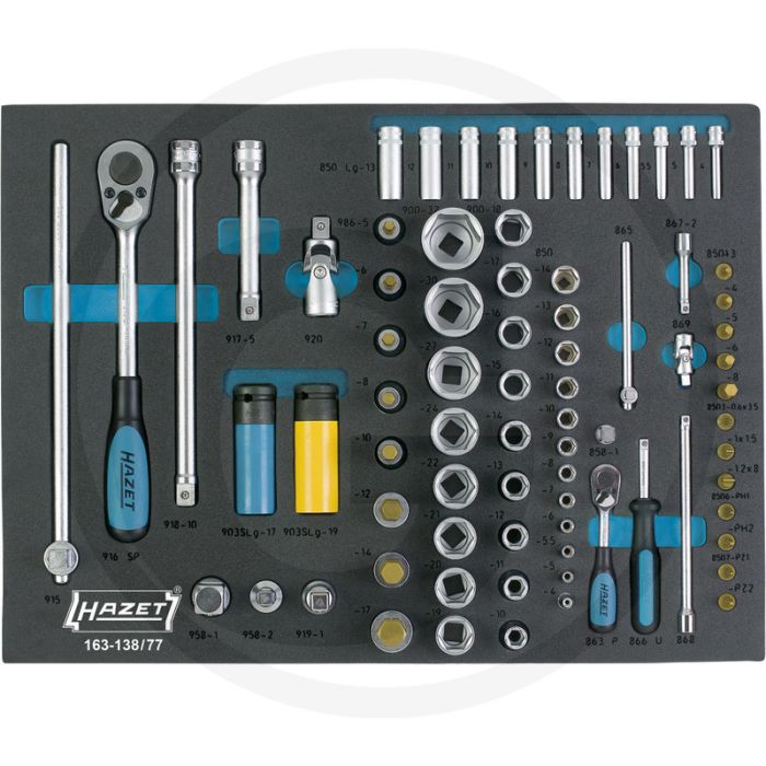Hazet Metalen gereedschapskist met basisassortiment 519x392mm