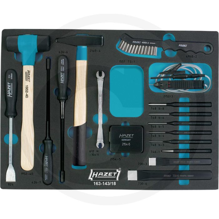 Hazet Metalen gereedschapskist met basisassortiment 519x392 mm Hazet Metalen gereedschapskist met basisassortiment 519x392 mm