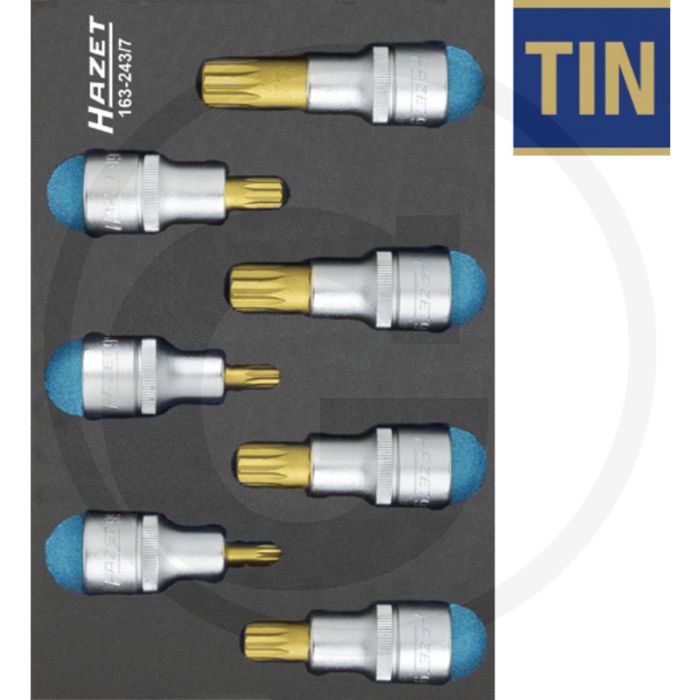 Hazet Dopsleutelbitset (XZN) TIN gecoat - 172 mm