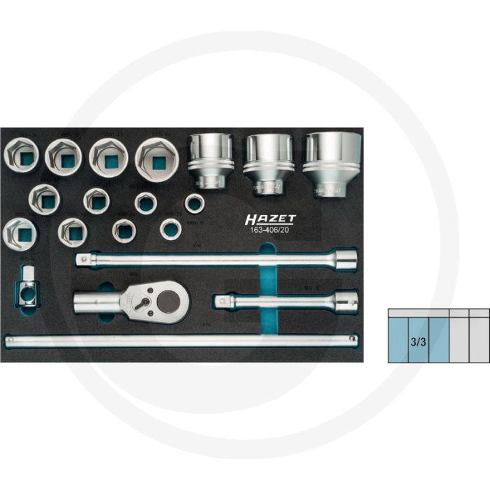 Hazet Dopsleutelset 3/4 Zoll (20 mm) - 20 gereedschappen