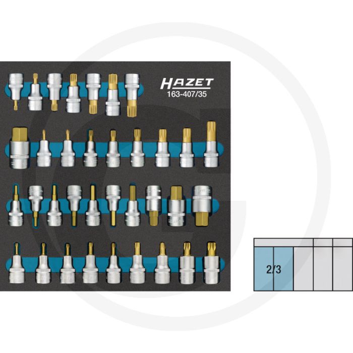 Hazet Dopsleutelbitset TIN gecoat 344 mm