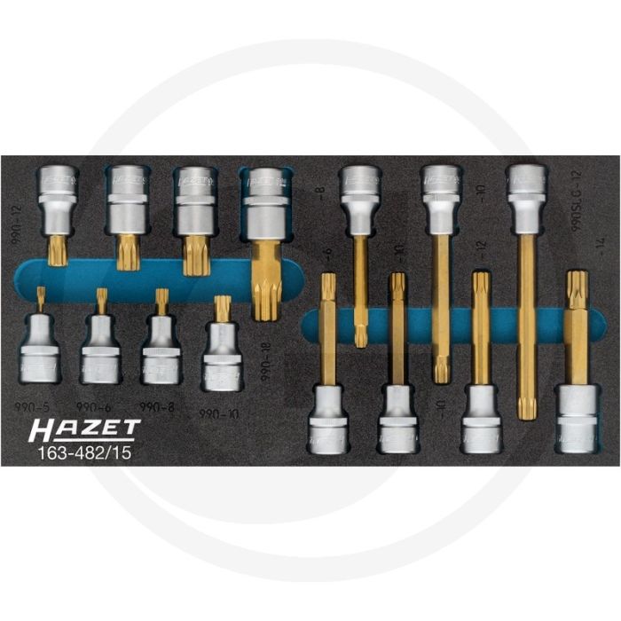 Hazet Dopsleutelbitset TIN gecoat - 342 mm