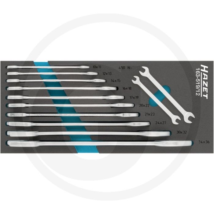 Hazet DOPPEL-MAULSCHLUESSEL-SATZ met Safety-Insert-System