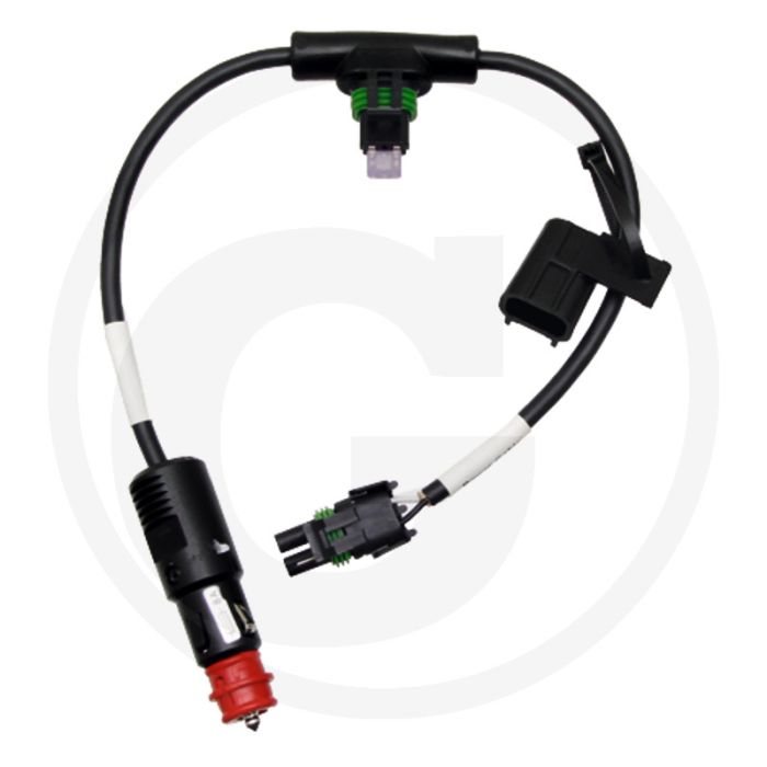 TeeJet Voeding naar Power/Can/Data kabel (2 polige Packard-stekker voor de sigarettenaansteker)
