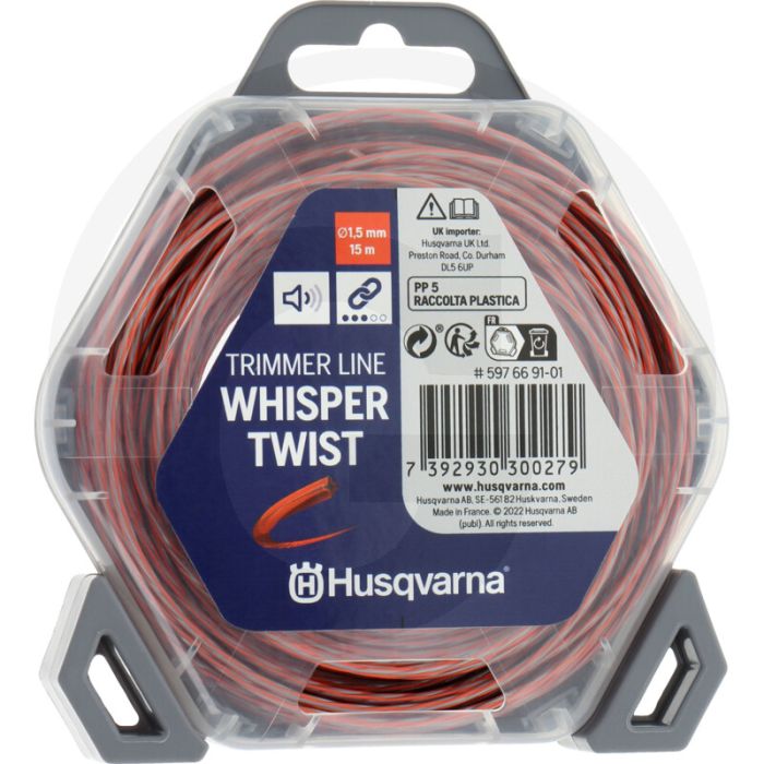 Husqvarna Nylonfaden Whisper-Twist (Faden-Ø 1,5 mm / 15 m)