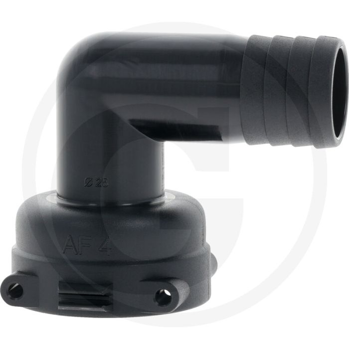 Tecomec M-deel T4, 90° met slangtule Ø: 25 mm (90°)