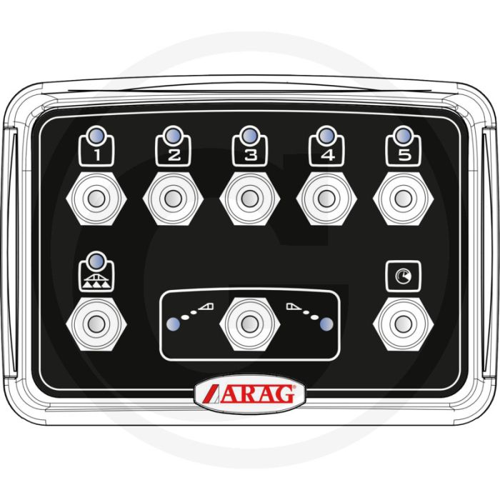 ARAG Schakelkast (serie 4669  5 secties en schuimmarkeur  hoofdschakelaar, manuele drukinstelling)