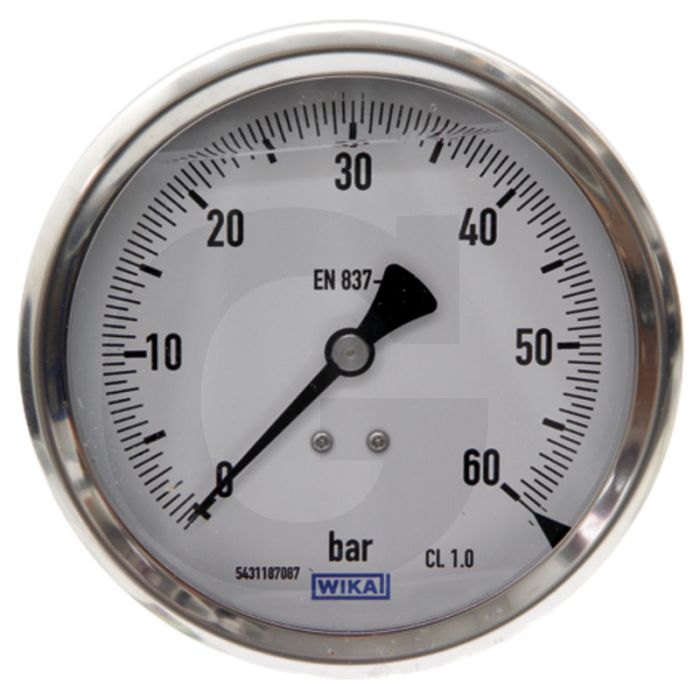 Braglia Manometer Met glycerine gevuld, 0 → + 60 bar, Ø 100mm, Gewasbescherming