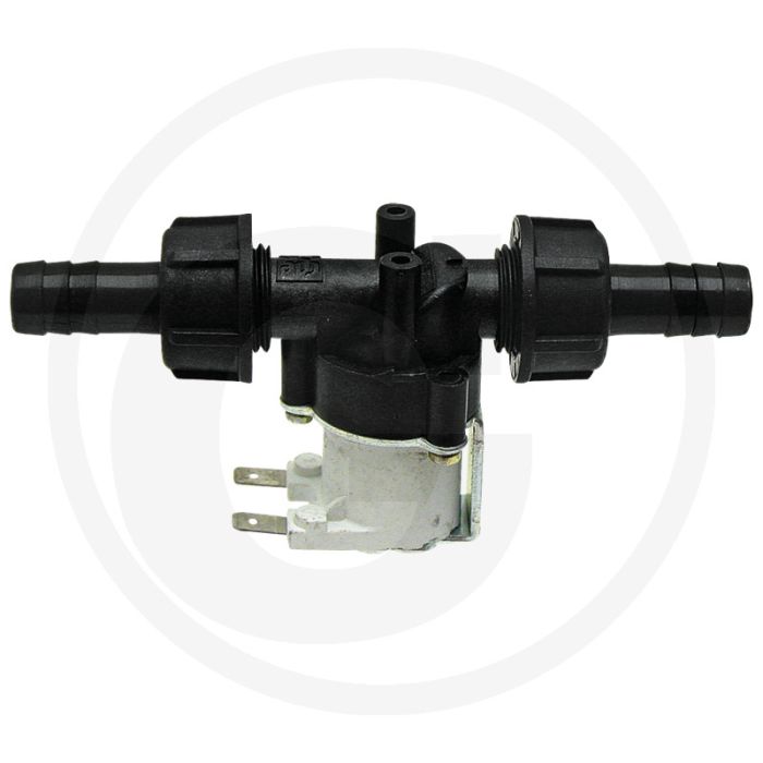 Lechler Magneetventiel 1/2" voor slang Ø13mm, polyamide behuizing, NBR membraan.