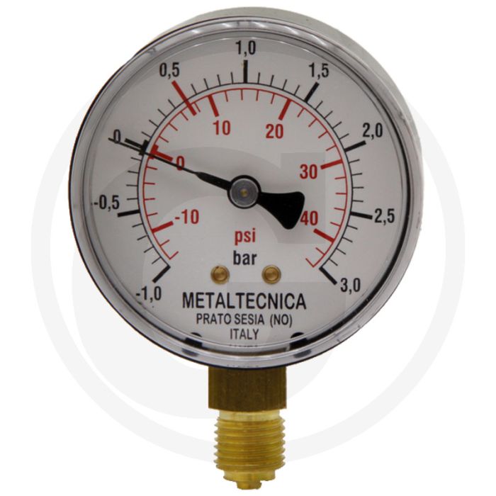 MZ Manometer - Toepassingsgebied: Mesttechniek, Ø: 63mm, Meetbereik: -1 → +3 bar