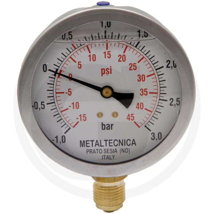 MZ Manometer - Toepassingsgebied: Mesttechniek, Ø: 100mm, Meetbereik: -1 → +3 bar