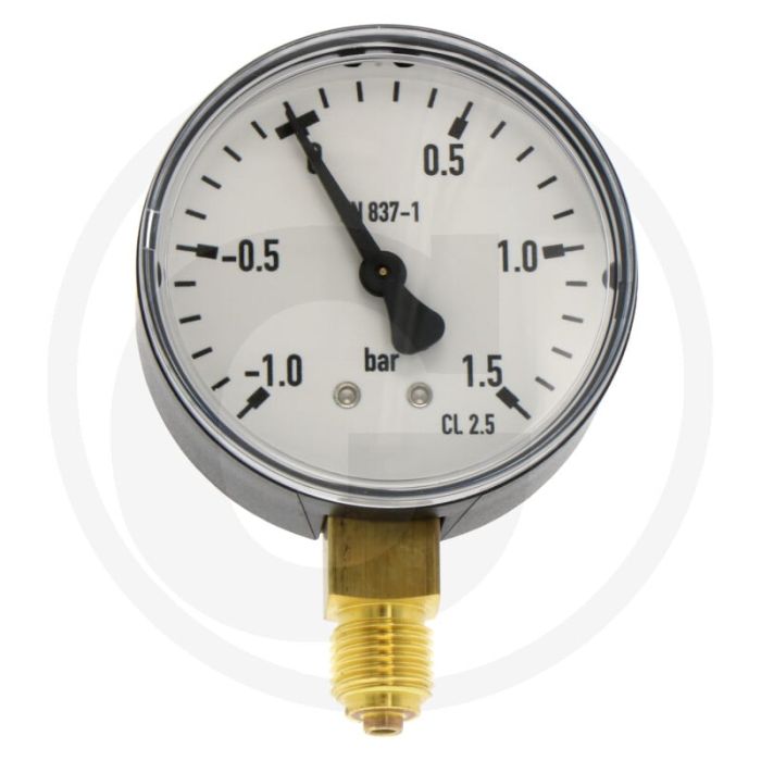 Vacuümmanometer - Ø 63mm, -1 → +1,5 bar, ABS kunststof