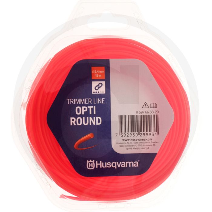 Husqvarna Nylonfaden Opti-Rund (Faden-Ø 2,4 mm / 15 m)