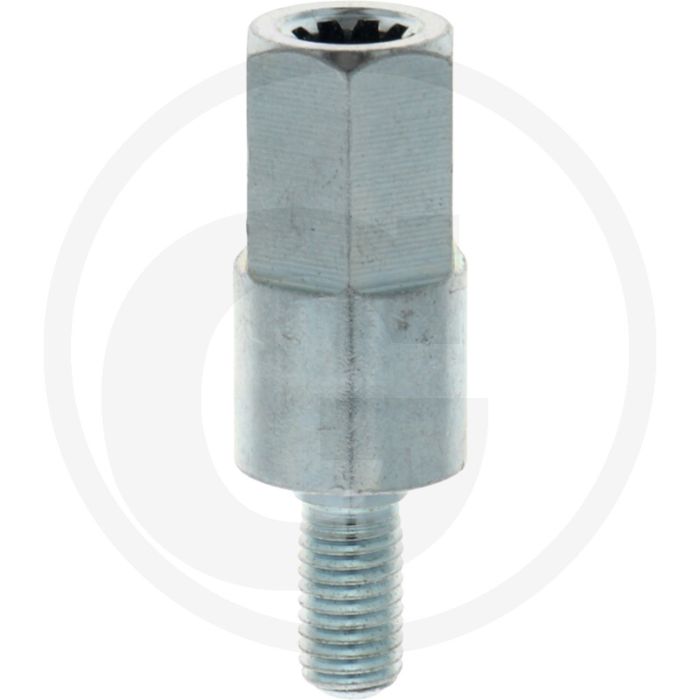 Asadapter (M6 rechtse draad  Asgaten stervormig (9 tanden / (diameter 8 mm))