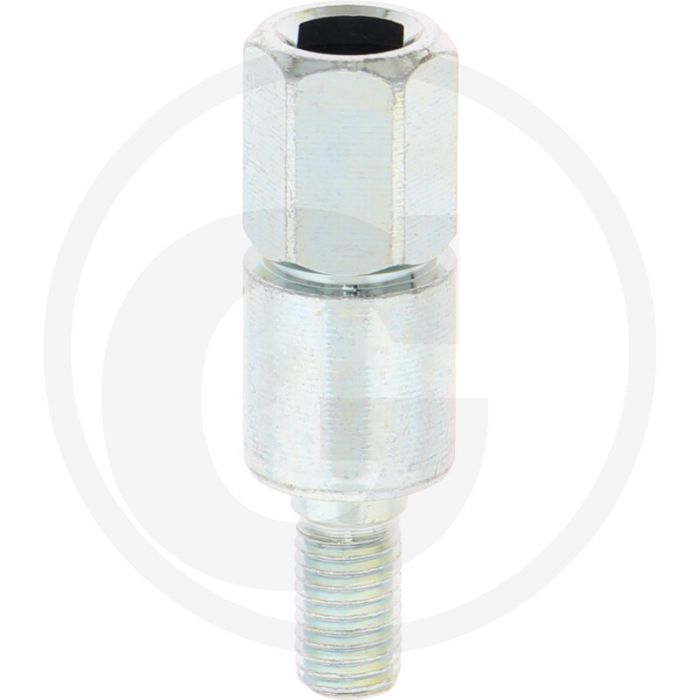 Asadapter (M6 rechtse draad  Asgaten ovaal / 5,5 x 7 mm)