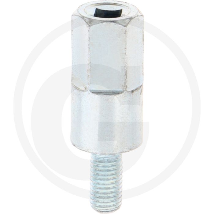 Asadapter (M6 rechtse draad  Asgaten vierkant / 5,1 mm)