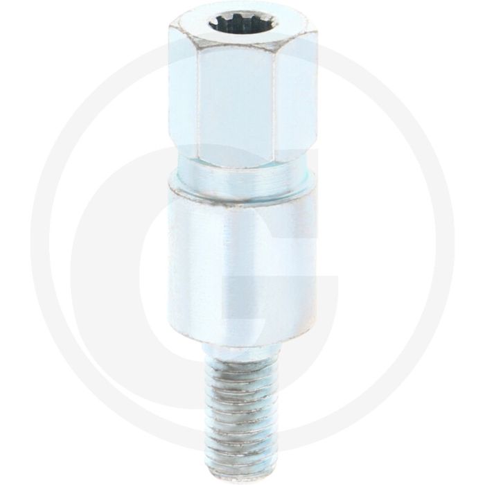 Asadapter (M6 rechtse draad  Asgaten bevestiging (10 tanden / (diameter 6 mm))