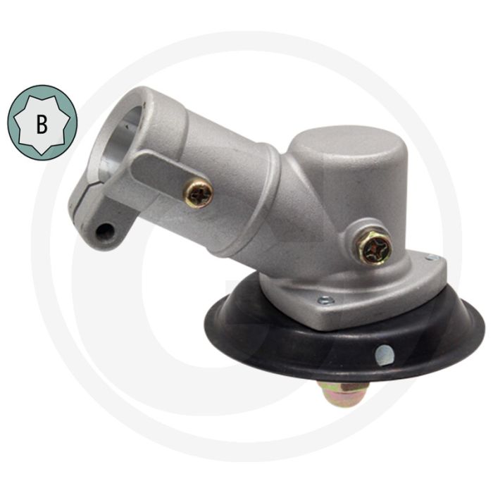 Haakse aandrijfkop B 28mm 7 tanden M10x1,25 links - Ø 25,4mm