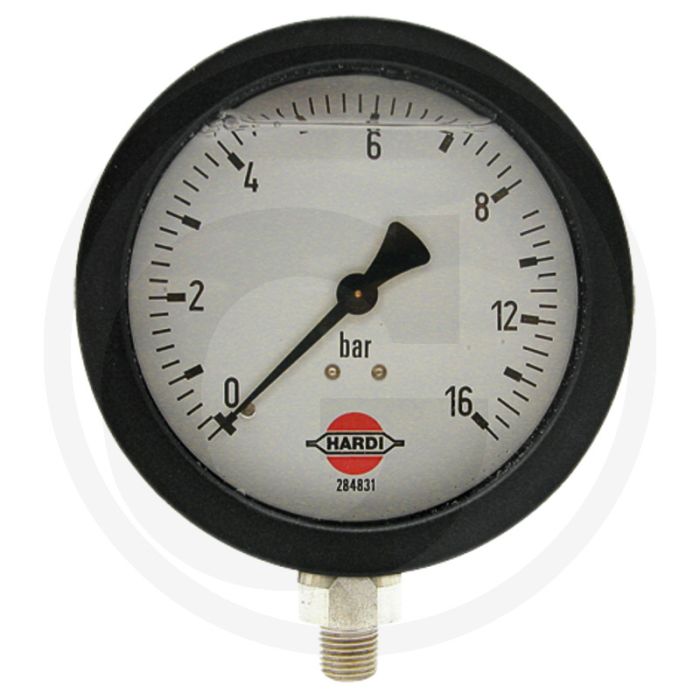 Hardi Manometer +16 bar Ø100mm RVS met glycerine