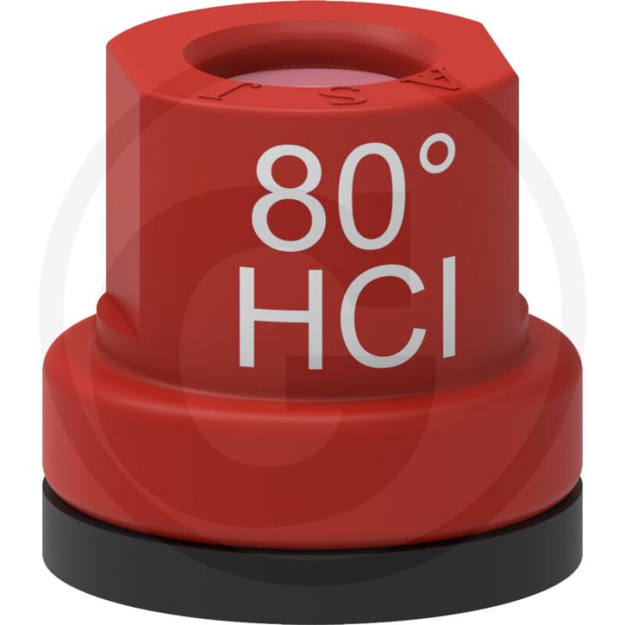 ASJ Holle kegelsproeidop 80° HCI Rood Keramiek.