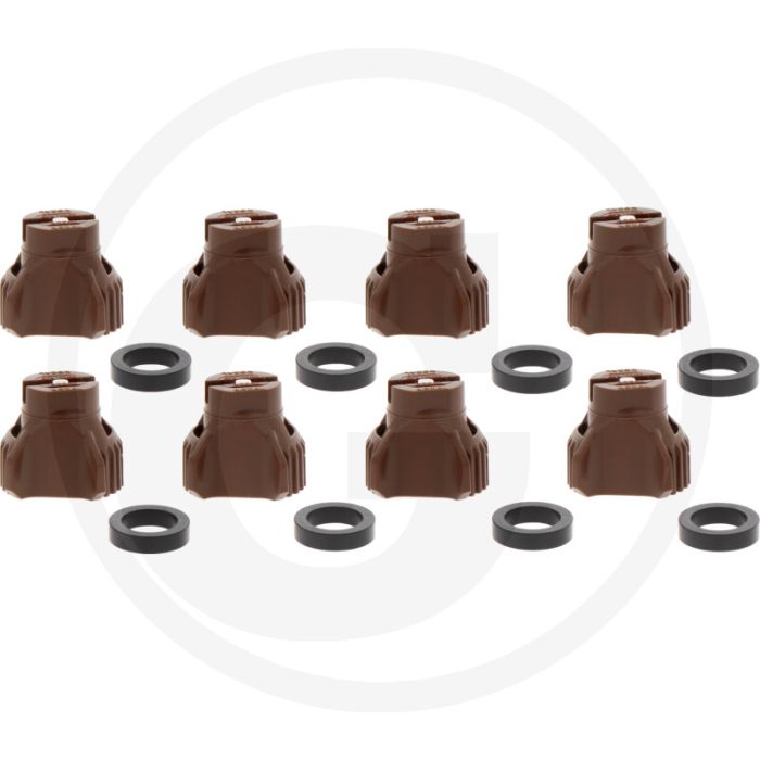 Nozal VPE 8 spleetdop KWIX AFX bruin 120° spuithoek
