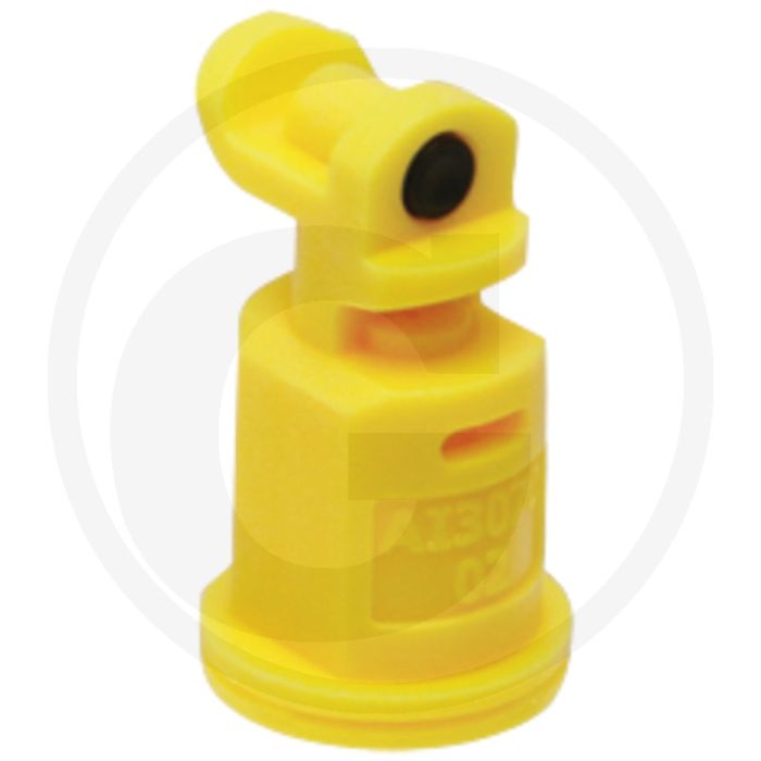 TeeJet Dubbele injector spleetdop 125° - Geel, Kunststof, Sleutelwijdte 11 mm