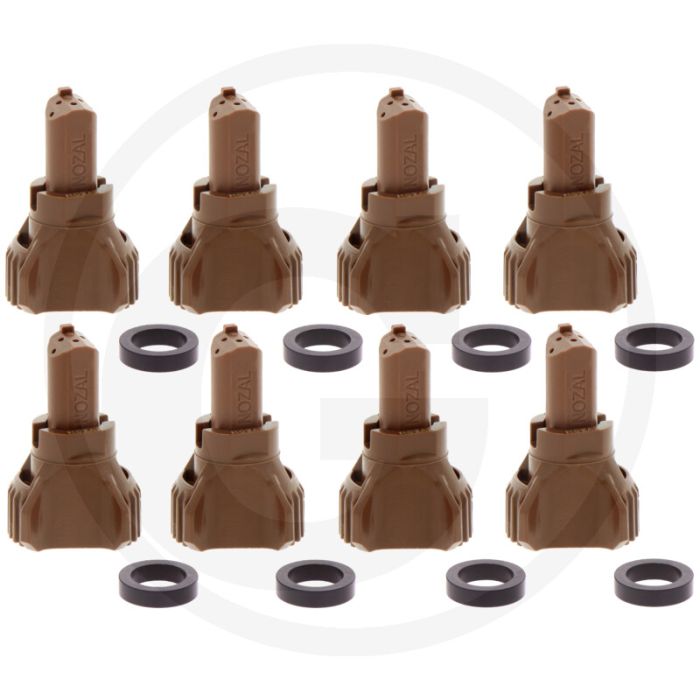 Nozal VPE 8 Flüssigdüngerdüse R5X Braun 100° Spuithoek