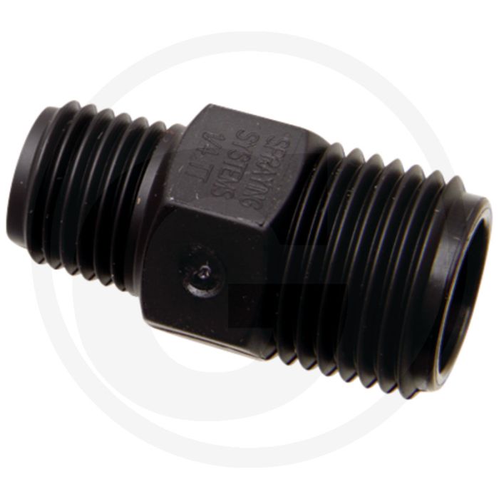TeeJet Lichaam dop van nylon, type-TT (Inlaataansluiting met BSPT 1/4” (met buitendraad))