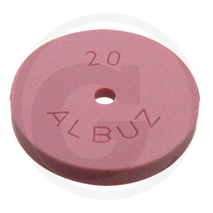 Braglia Keramiekschijf Ø 18 mm, 0,8 mm boring. Let op! Draai vast met 9 - 11 Nm!