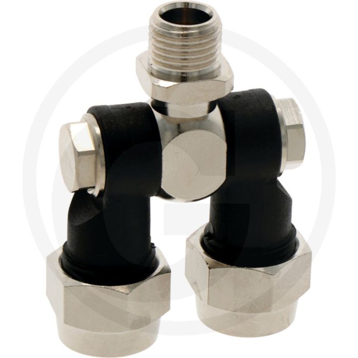 Braglia Draaikoppeling - Aansluitdraad 1/4", buitendraad 3/8" - 35 mm lengte
