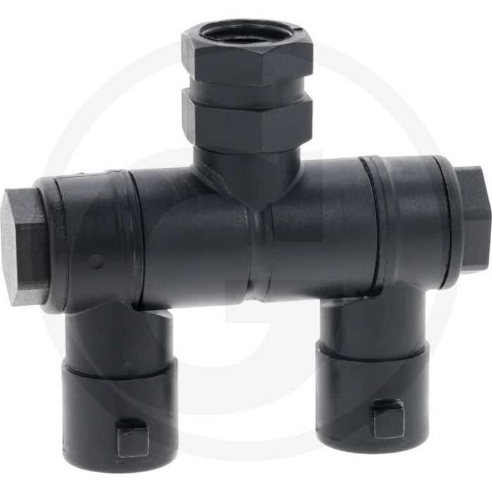 Tecomec Gelenk-Düsenhalter 2-fach IG 3/8" G (mit Bajonettanschluss (ohne Mutter))