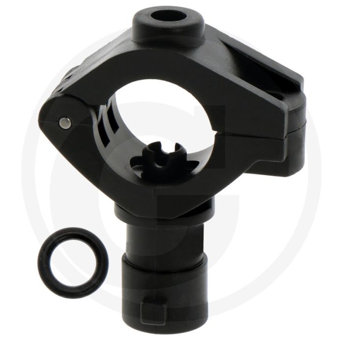 Porte-buse simple (avec pince de fixation articulée pour montage sur conduit ; commander 1 vis 670V2B25F en même temps)